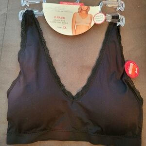 NWT 2 Pack Marilyn Monroe Seamless Comfort Bras Black XL